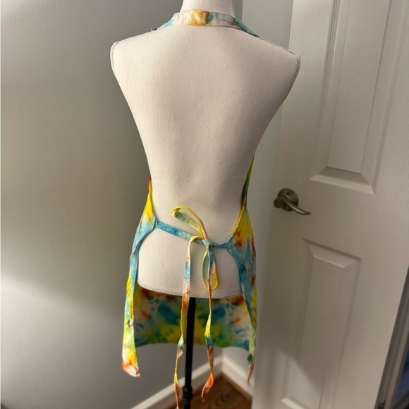 Hand crafted after tie dyed apron.  Put some color in your kitchen - Picture 6 of 6